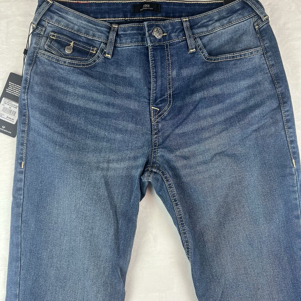 True Religion Y2K Joey Flare Jeans Womens 30 NWT MSRP $164 FLARE BOHO BTC BTS - Picture 9 of 16